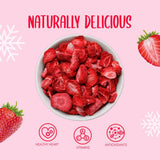 Fragole liofilizzate 150g - Fette di fragola liofilizzata - Frutta secca liofilizzata - Frutta fragola secca - Perfetta per cuocere al forno, decorazioni, snack, muesli, dessert Prodotti disidratati Naty Shop