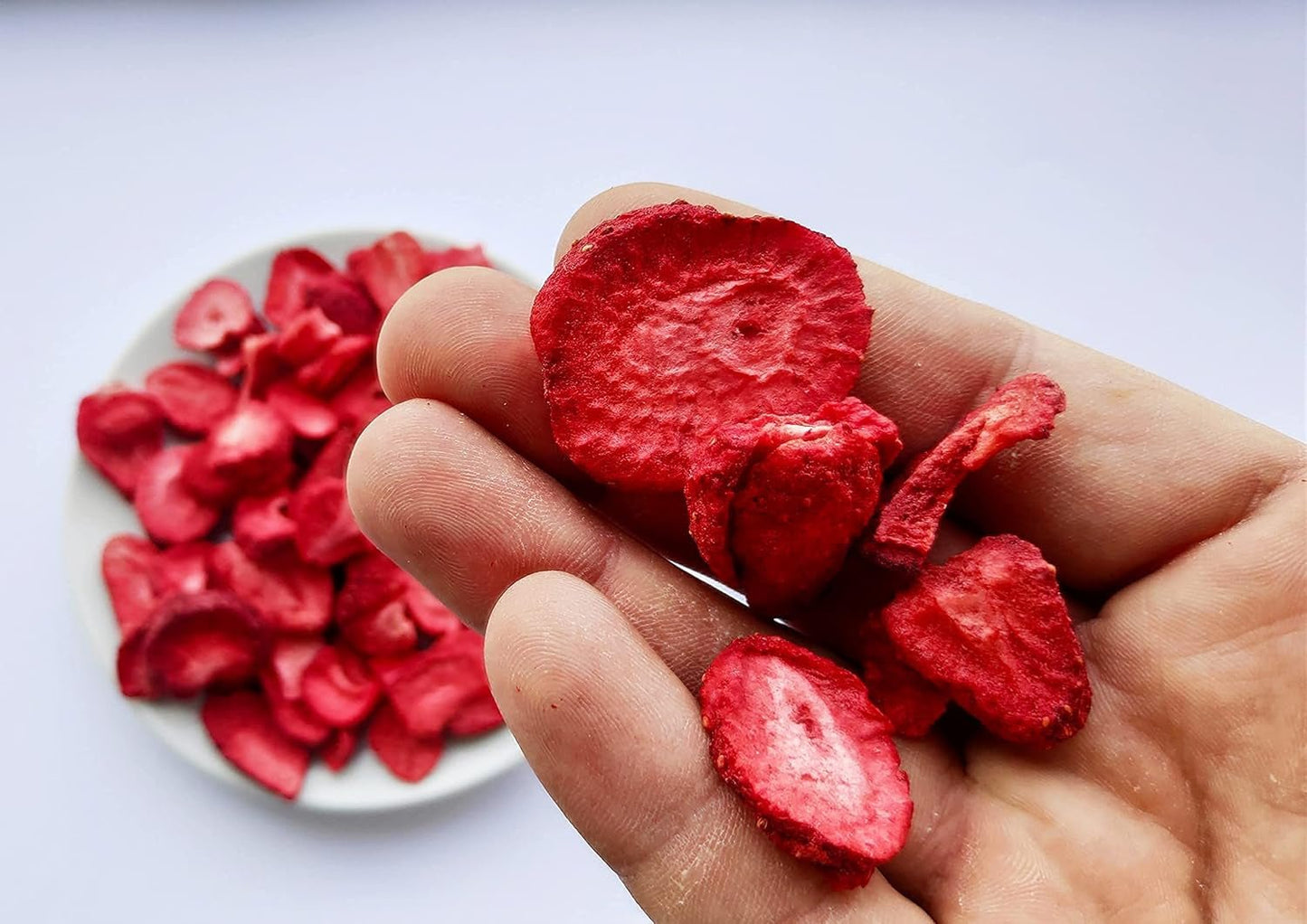 Fragole liofilizzate | Frutta liofilizzata | Frutta secca senza zucchero Frutta secca | Fragole secche Liofilizzate | Frutta liofilizzata (90g) Prodotti disidratati Naty Shop