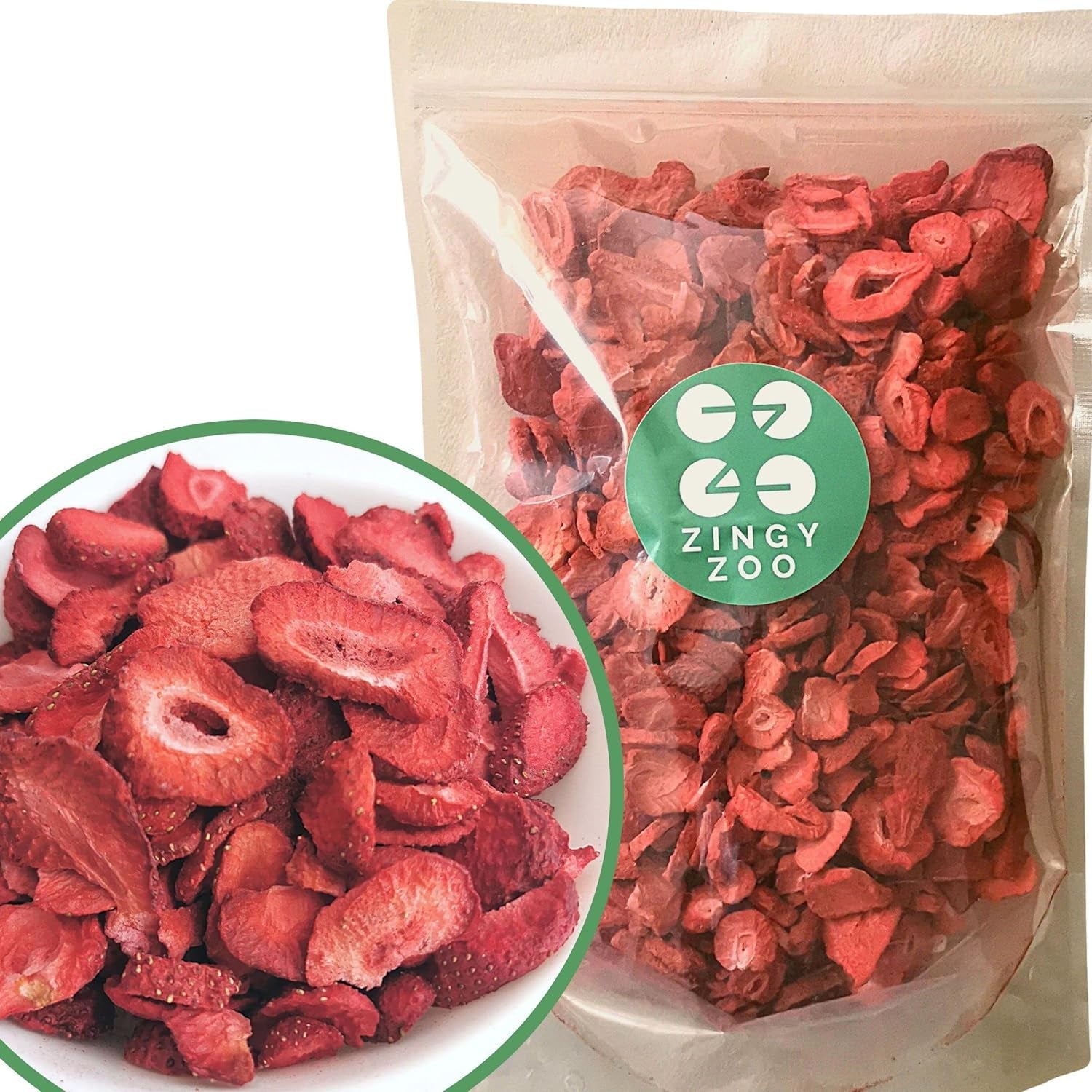 Fragole liofilizzate | Frutta liofilizzata | Frutta secca senza zucchero Frutta secca | Fragole secche Liofilizzate | Frutta liofilizzata (90g) Prodotti disidratati Naty Shop 350G