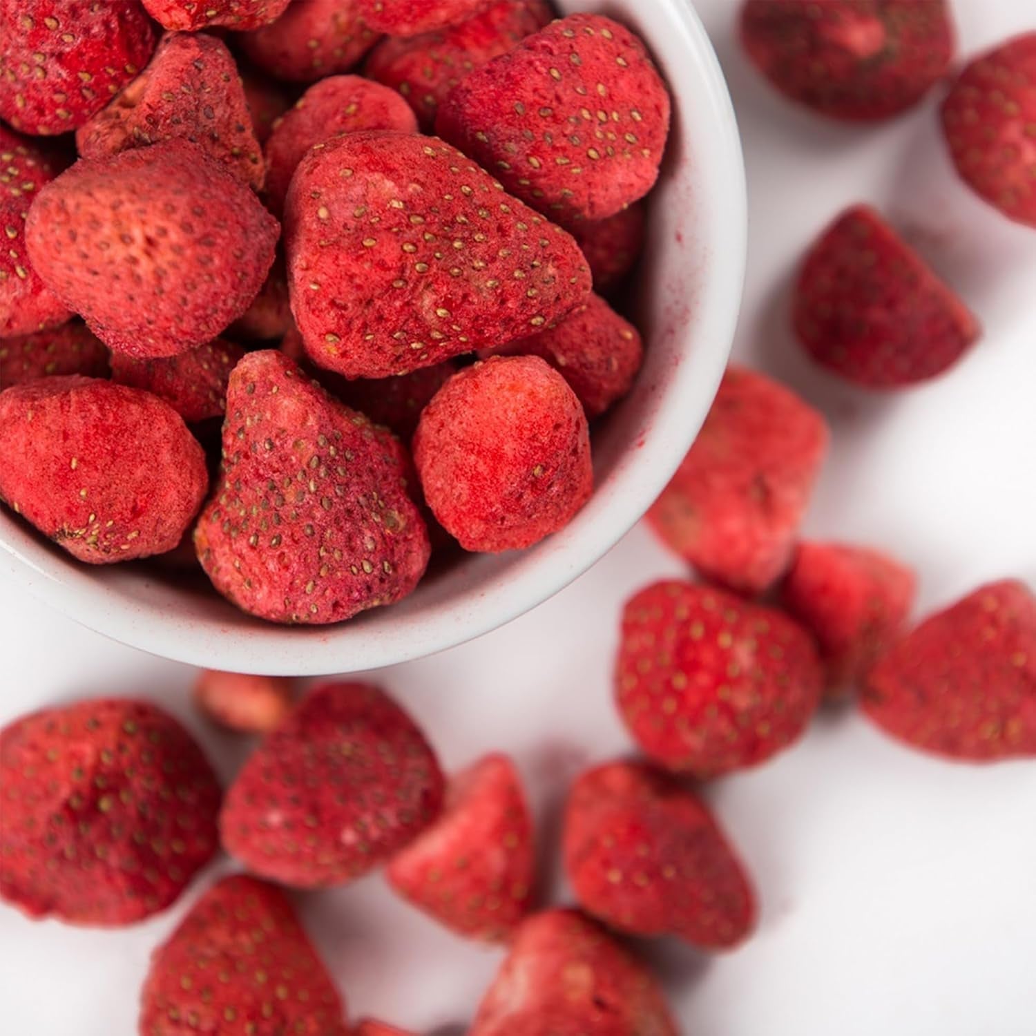 Fragole liofilizzate Super Garden | Frutta liofilizzata deliziosa e pura al 100% | Fragole essiccate intere per spuntini salutari o dolci | Fragole liofilizzate 19g Naty Shop prodotti disidratati