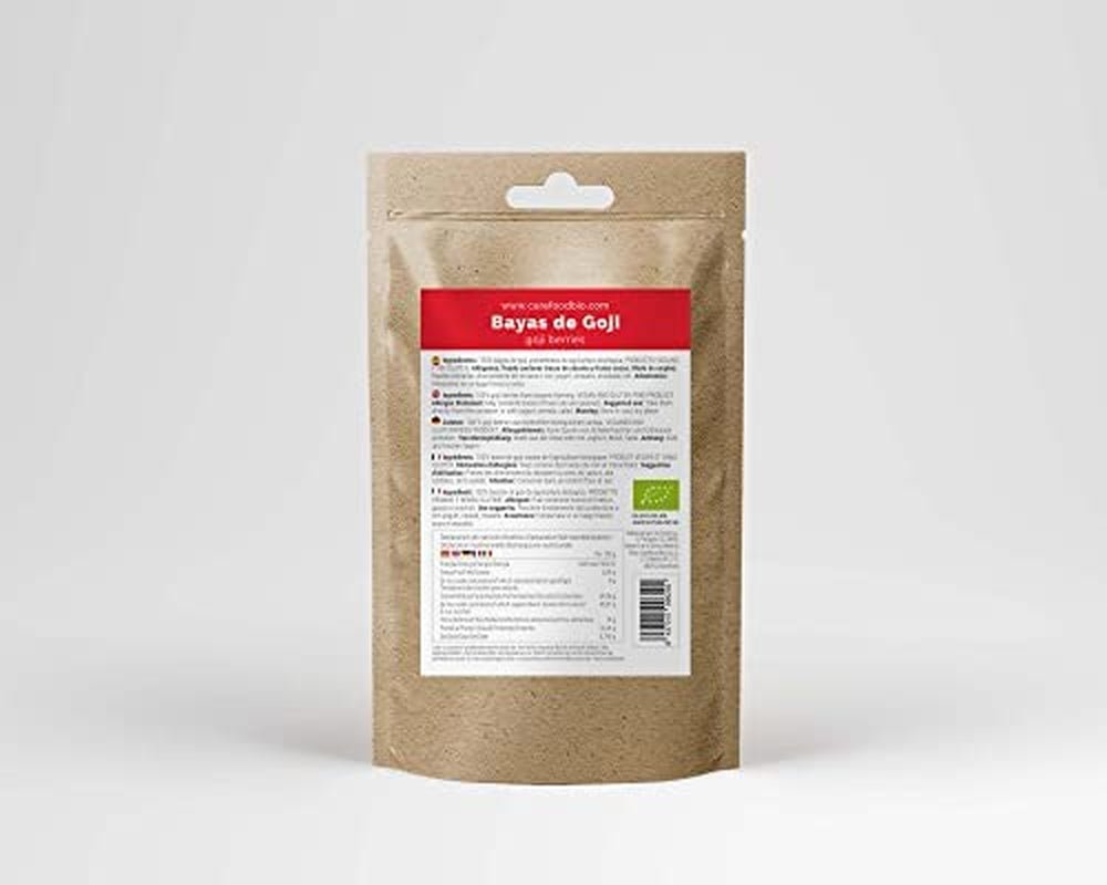 Carefood - Frutta di Goji Biologica - Superfood frutta secca 100% naturale - snack biologico senza zuccheri aggiunti e adatto ai vegani - sapore dolce con leggera acidità - 200 g di prodotti disidratati Naty Shop