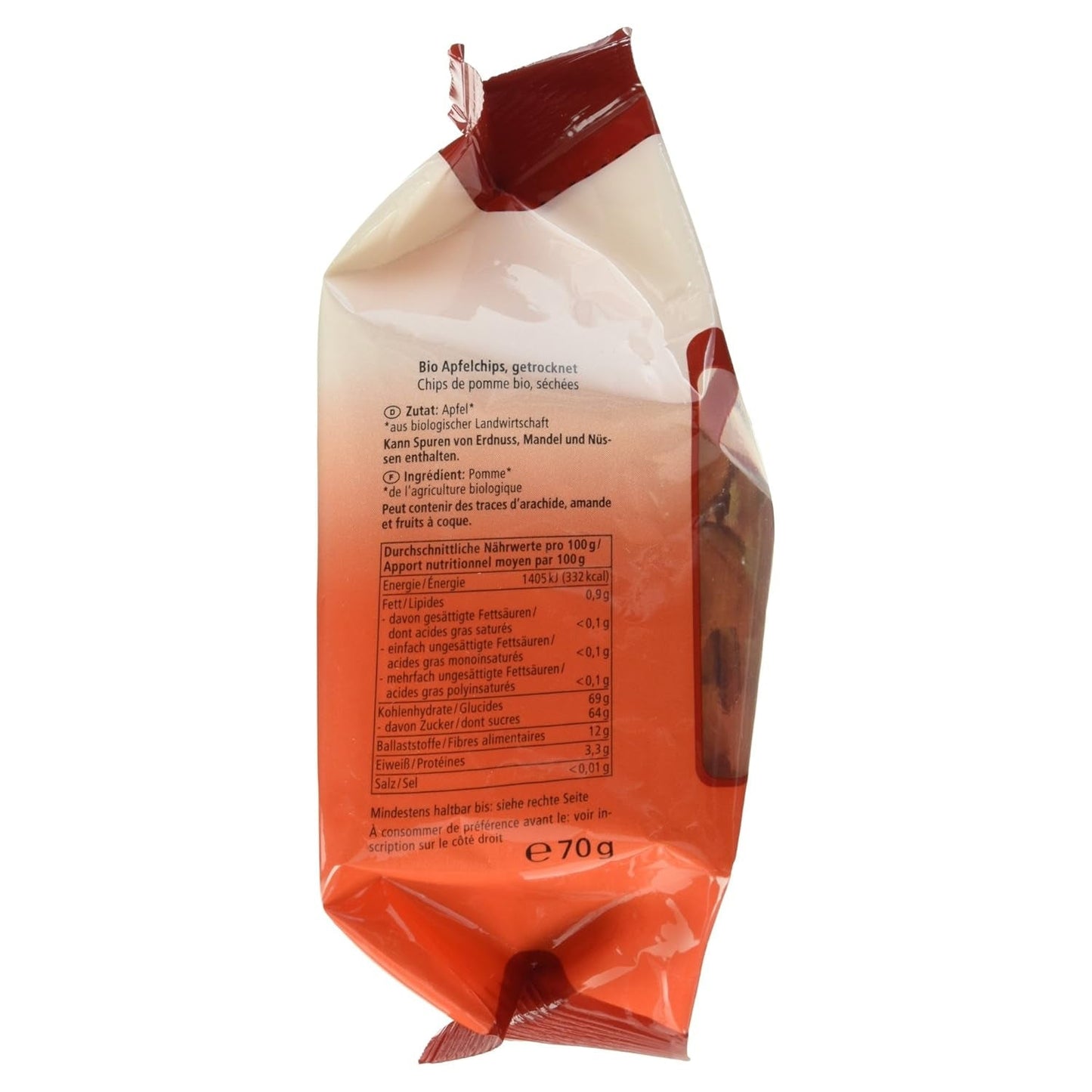 Patate fritte con mele biologiche, 70g di prodotti disidratati Naty Shop