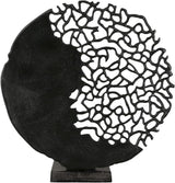 Casablanca design moderno GILDE scultura Osaka nero H: 44 cm L: 41 cm P: 10 cm 43491 Statuette e sculture Naty Shop Nero Altezza 44 cm