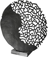 Casablanca design moderno GILDE scultura Osaka nero H: 44 cm L: 41 cm P: 10 cm 43491 Statuette e sculture Naty Shop