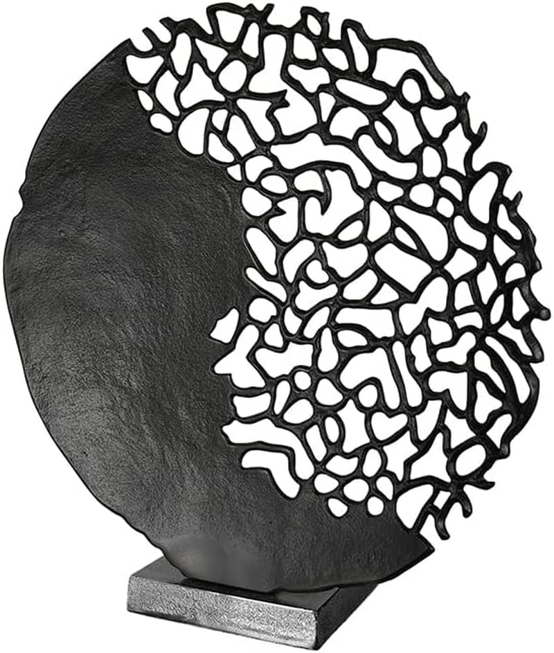 Casablanca design moderno GILDE scultura Osaka nero H: 44 cm L: 41 cm P: 10 cm 43491 Statuette e sculture Naty Shop