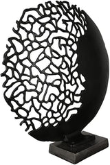 Casablanca design moderno GILDE scultura Osaka nero H: 44 cm L: 41 cm P: 10 cm 43491 Statuette e sculture Naty Shop