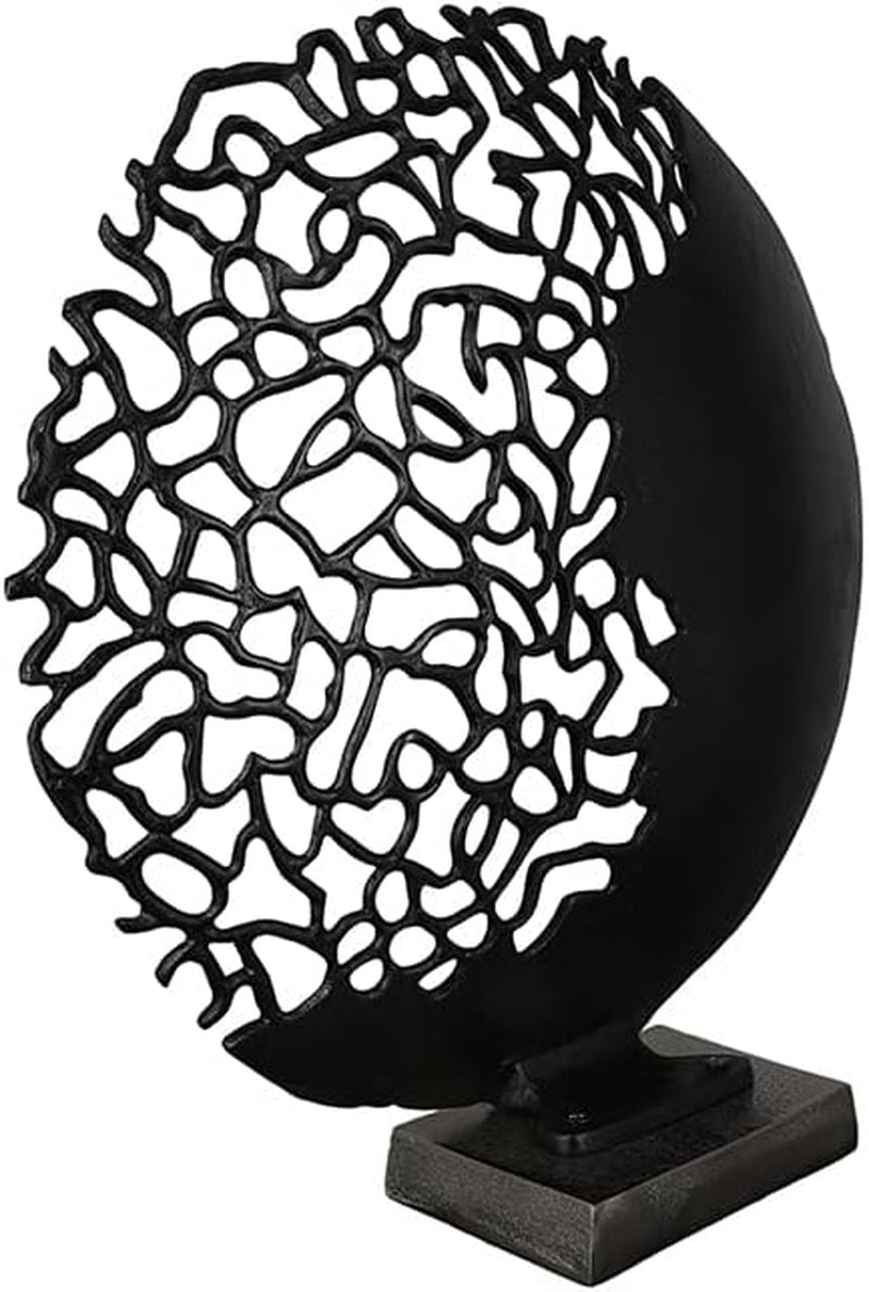 Casablanca design moderno GILDE scultura Osaka nero H: 44 cm L: 41 cm P: 10 cm 43491 Statuette e sculture Naty Shop