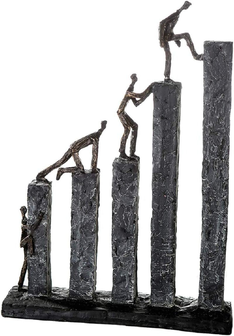 Statuina scultura decorativa Casablanca - In resina sintetica - Modello: Patience - Colori: Bronzo Nero - Decorativa per soggiorno - Altezza 41 cm Statue e sculture Naty Shop