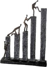 Statuina scultura decorativa Casablanca - In resina sintetica - Modello: Patience - Colori: Bronzo Nero - Decorativa per soggiorno - Altezza 41 cm Statue e sculture Naty Shop