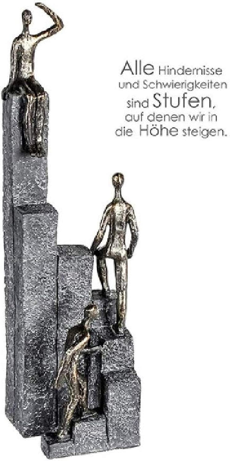 Casablanca - Scultura - Statuina decorativa - Momento - Coppia - Bronzo policolorato - 27 x 19 cm Statue e sculture Naty Shop Bronzo, grigio Altezza 39 cm