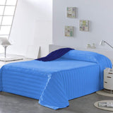 PETTI Artigiani Italiani - Trapunta letto singolo, trapunta double face, trapunta primaverile, blu notte, bianco, Piumini e trapunte 100% Made in Italy Naty Shop Blu Letto misura 140 (240X260 Cm)