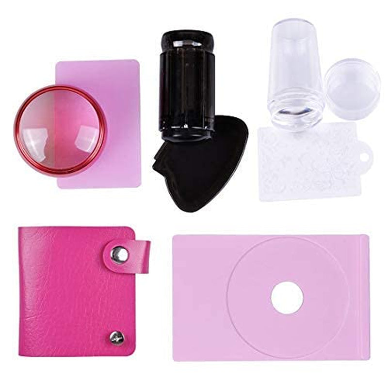 Biutee Nail Stamper 30 Pezzi Set Timbri Unghie Template Unghie Stampi Unghie Animali Fiori Immagini Piastra per timbri unghie con 2 timbri 2 raschietti Accessori per design unghie Timbro per unghie French