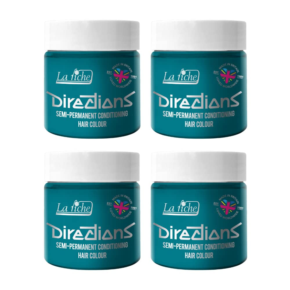 Indicazioni colorazione semipermanente per capelli scatola da 100 ml confezione da 4 (Pillarbox Red) Naty Shop Tintura per capelli turchese 100 Ml (confezione da 4)