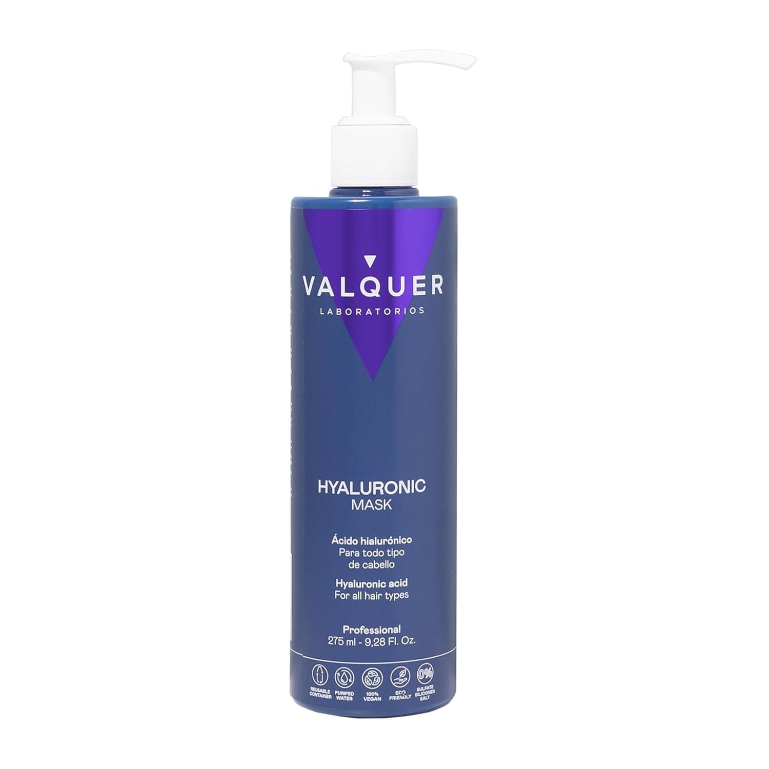 Valquer Hyaluronic Hair Treatment - Maschera per capelli idratante al profumo di lavanda - Senza solfati e siliconi - 975 ml Naty Shop maschera per capelli 275 Ml (1 confezione) Motivo floreale