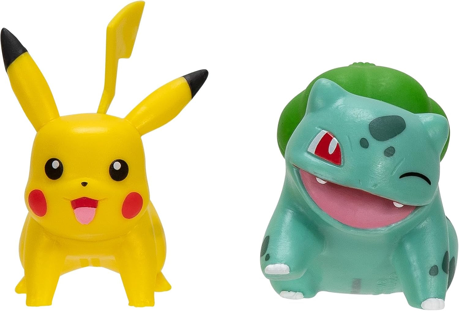 Pokémon PKW3586 - Battle Figure Pack - Pikachu e Schiggy Figure ufficiali dettagliate 5 cm ciascuna Action Figure Naty Shop Pikachu e Bisasam