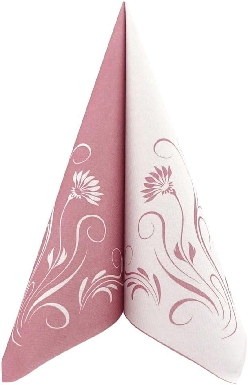 Appartina Elegantia 40X40 cm Tovaglioli Airlaid Simil Tessuto, Tovagliolo Nuziale di Alta Qualità, Tovaglioli Nuziali Simil Tessuto Tovaglioli Usa E Getta per Varie Occasioni (Rosa Antico)