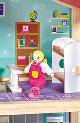 Hape Doll's Villa Casa delle bambole in legno con 10 stanze Gioco di ruolo creativo con mobili e accessori Giocattolo educativo per bambini dai 3 anni in su