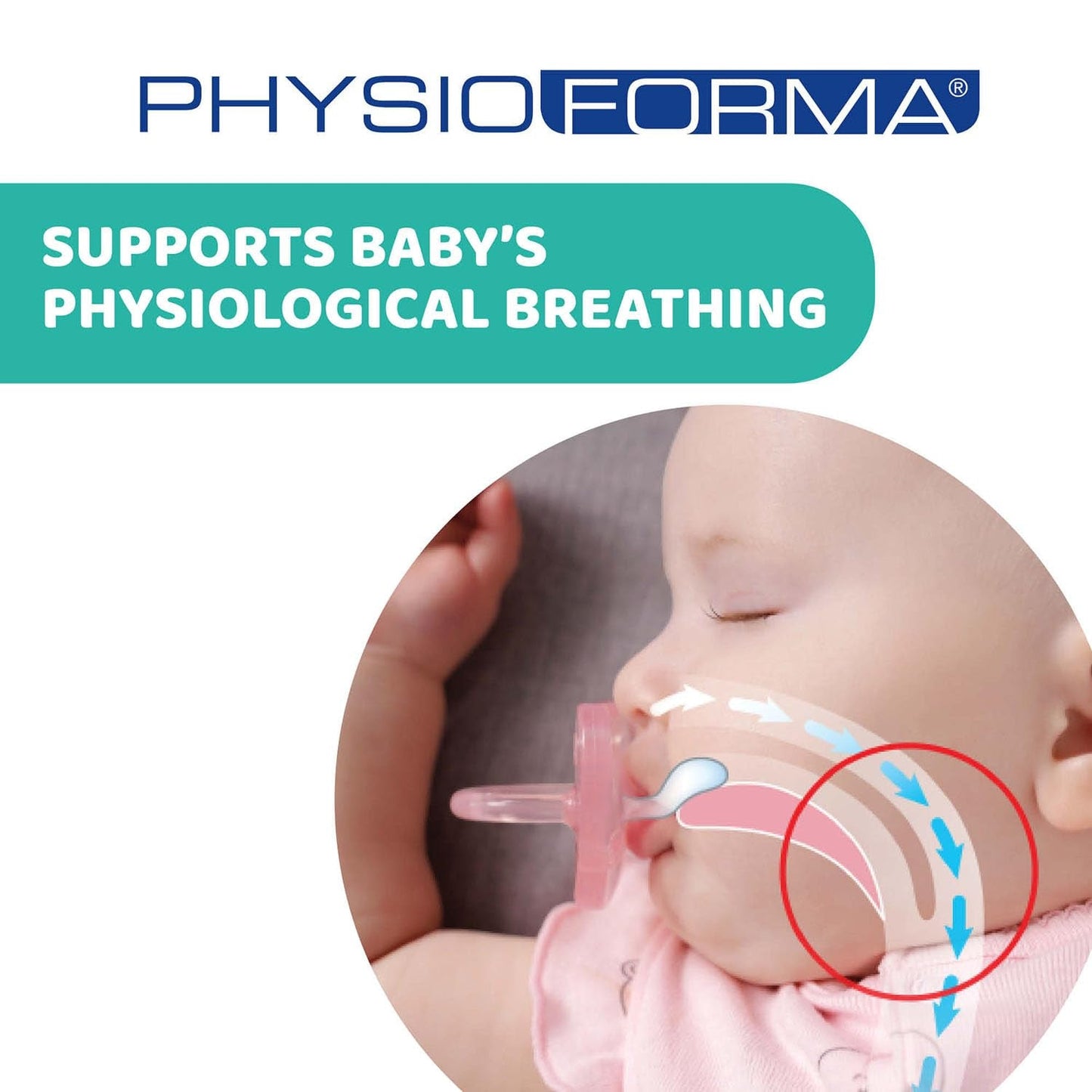 PHYSIOFORMA MINI SOSPENSIONE MORBIDA PURGE, LUMINOSA, 2-6M, 100% SILICONE, 2 PEZZI