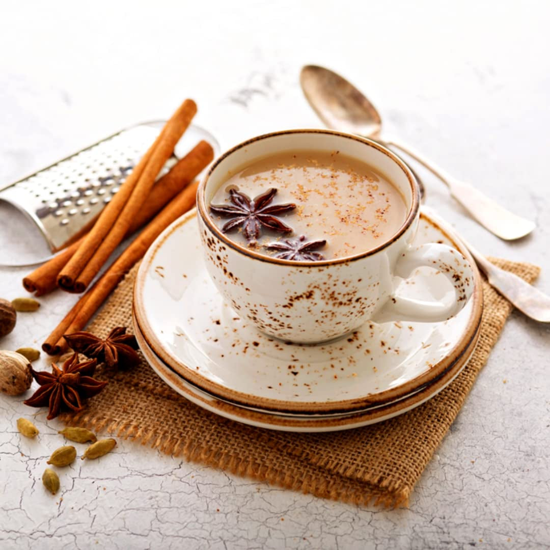 Tè sfuso Masala Chai indiano | 50 tazze, miscela di tè nero, cannella, cardamomo, pepe nero | Tè Masala speziato | Chai Latte adatto a busta da 3,53 once/100 g