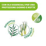 Salviettine umidificate protettive Chicco NaturalZ, confezione da 20. Protezione estiva naturale con citronella ed eucalipto, protezione giorno e notte.