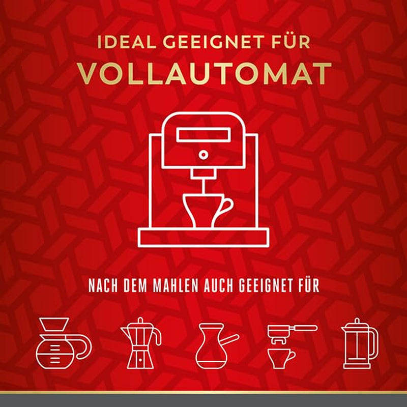 Vienna Melange - 500g di cereali integrali | Miscela classica di caffè viennese | Caffè aromatico ottenuto da chicchi 100% Arabica Ideale per macchine da caffè superautomatiche e macchine per espresso