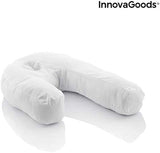 Innovagoods Ergonomic U-Shaped Pillow for Side Sleepers, Ideal for Pregnancy, Promotes Calm Breathing, Reduces Snoring, Cotton and Polyester, White, 39 X 57 X 14 Cm Cervical Orthopedic Pillows Naty Shop