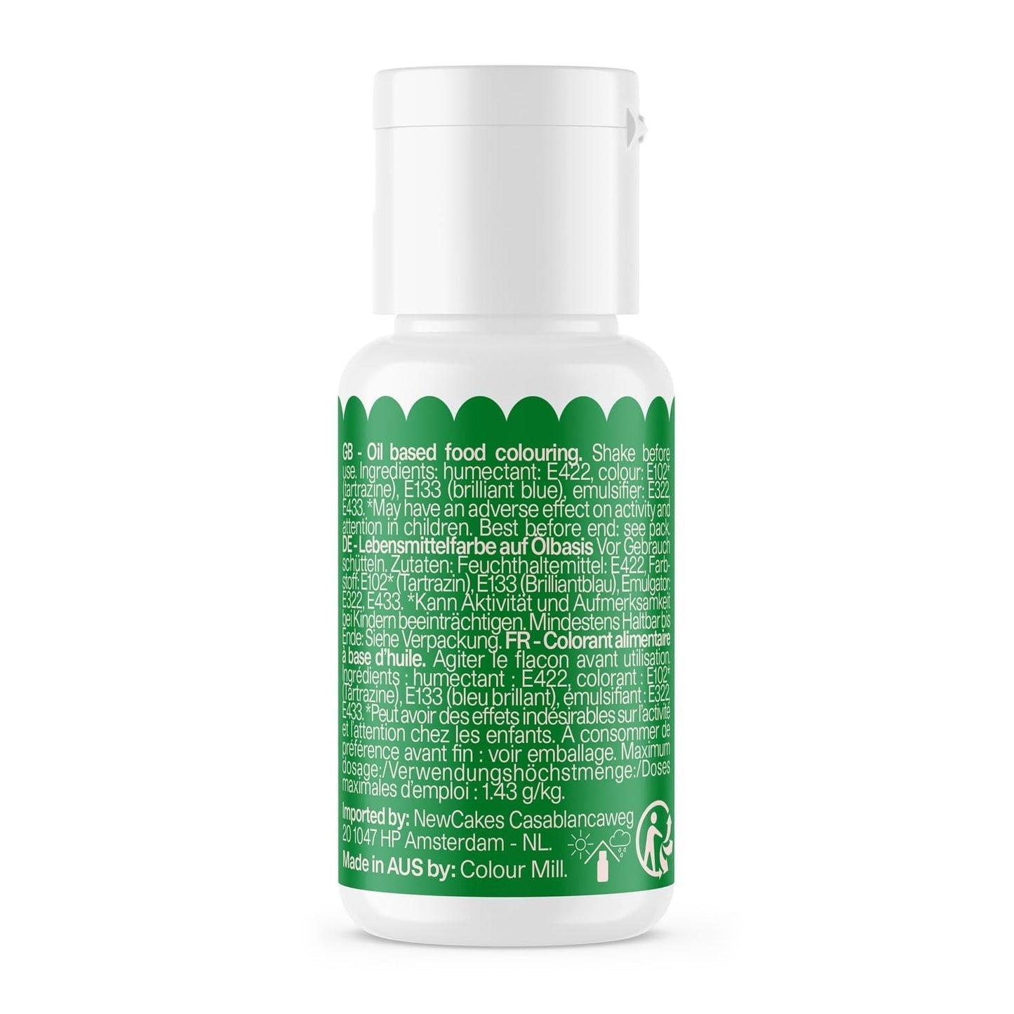 Colorante alimentare Color Mill Oil Blend Forest Oil - Colorante alimentare per cioccolato, fondente, muffin, torte, dolci, amaretti - Colorante alimentare per decorare torte - 100 ml