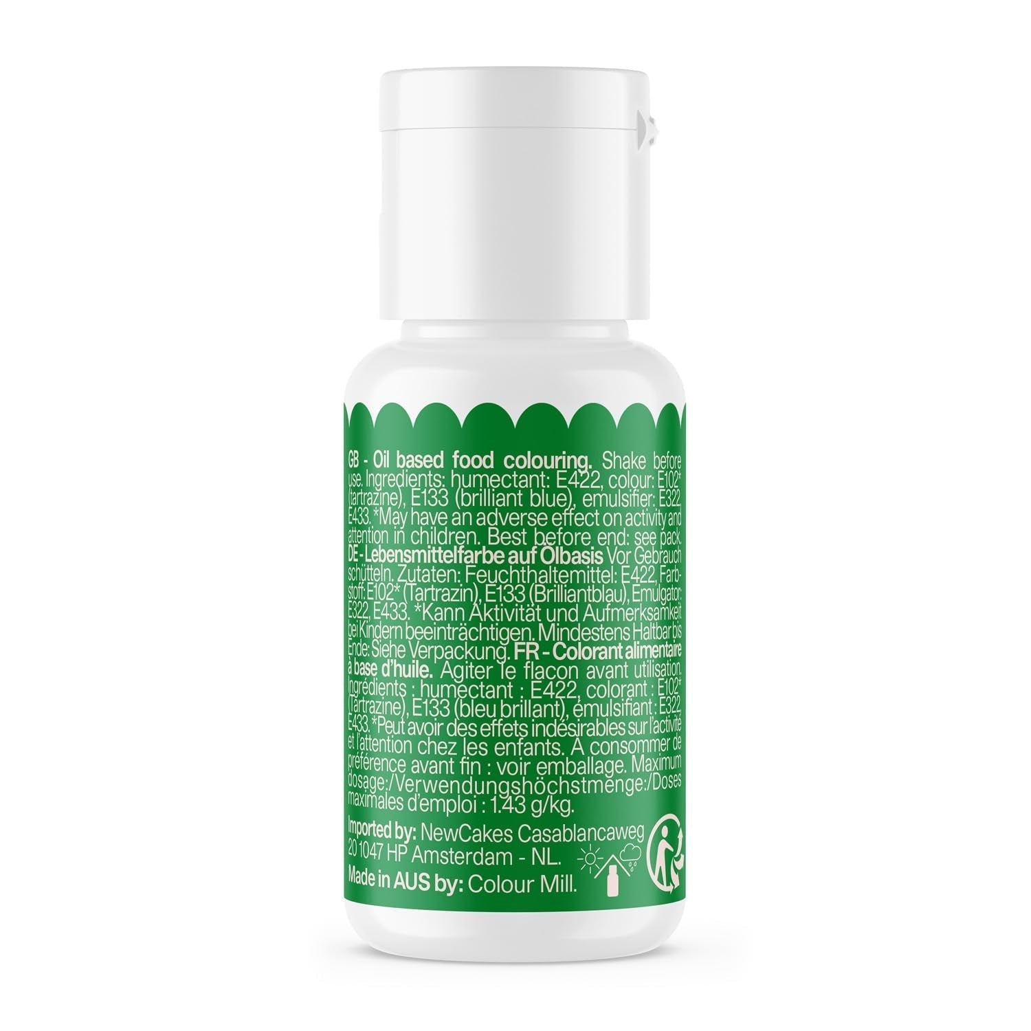 Colorante alimentare Color Mill Oil Blend Forest Oil - Colorante alimentare per cioccolato, fondente, muffin, torte, dolci, amaretti - Colorante alimentare per decorare torte - 100 ml
