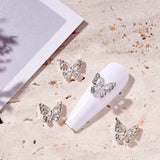 10 Pezzi Lega Farfalla Ciondoli per Unghie Metallo Pietre Ciondolo per Nail Art per Diamanti Unghie Gemme Gioielli per Unghie Decorazioni artistiche Creazione di Gioielli per Unghie