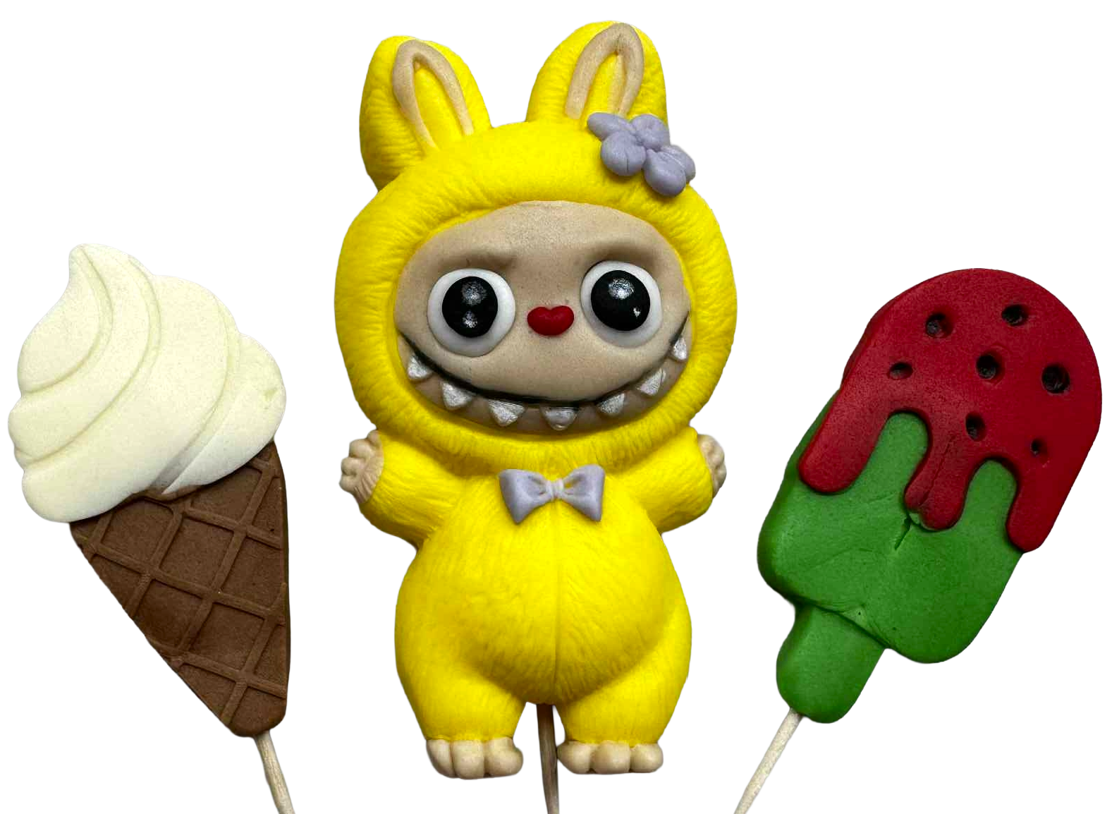 Set di decorazioni commestibili, Decorazioni Labubu di Sugar Paste Nati Shop