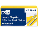 Tork 477840 Tovaglioli pranzo color lime / Tovaglioli a 2 veli per piccoli pasti o snack / Qualità avanzata / Tovaglioli di carta 10 X 200 (2000) / 32,6 X 33 cm (L X P) / Piega 1/4