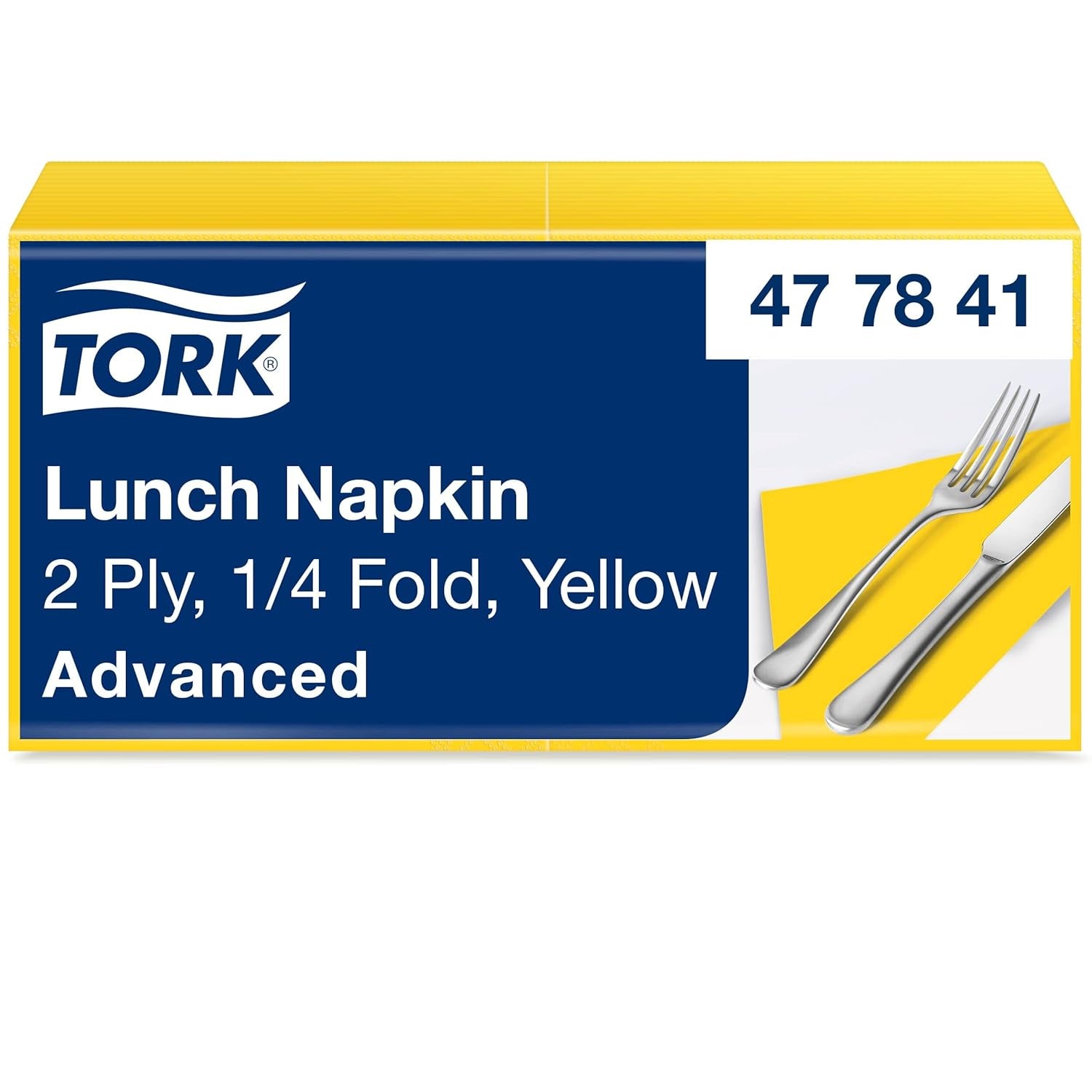 Tork 477840 Tovaglioli pranzo color lime / Tovaglioli a 2 veli per piccoli pasti o snack / Qualità avanzata / Tovaglioli di carta 10 X 200 (2000) / 32,6 X 33 cm (L X P) / Piega 1/4