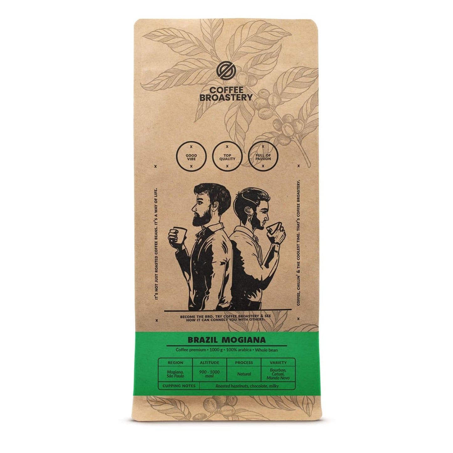Set di caffè in grani 2x1kg 2000g | Brasile Mogiana | Caffè brasiliano | Caffè speciale | Appena fritto | Torrefazione artigianale del caffè