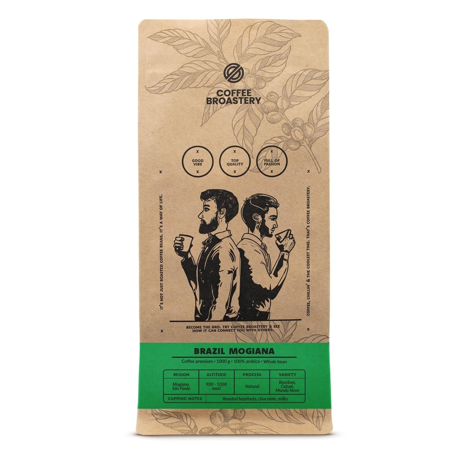 Set di caffè in grani 2x1kg 2000g | Brasile Mogiana | Caffè brasiliano | Caffè speciale | Appena fritto | Torrefazione artigianale del caffè