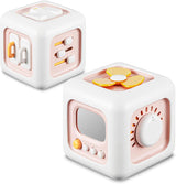 Giocattolo sensoriale per bambini da 1 a 3 anni | Giocattolo Montessori per bambini da 1 anno | Giocattolo da viaggio per bambini 12-18 mesi | Cubo di attività, regalo di compleanno o di Natale per bambini di 1 anno