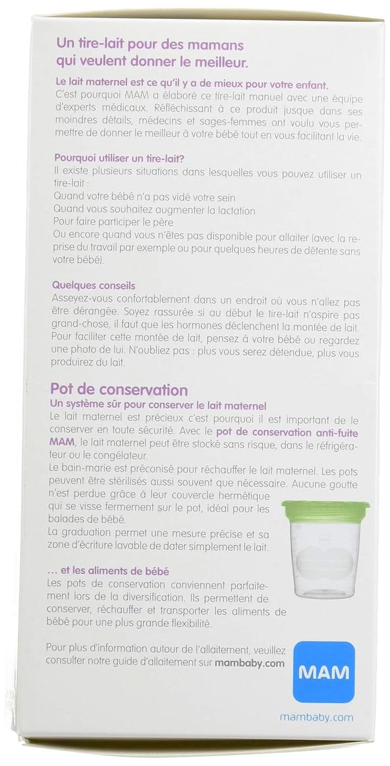 Dispositivo manuale per latte MAM Accessori Alimentazione e Allattamento Bebe Naty Shop