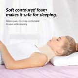 RESTCLOUD Supporto per il collo in morbida schiuma, Collare universale, Supporto per il collo regolabile per il sonno - Allevia il dolore al collo (Bianco, Collare profondo 6,4 cm, M) Cuscini ortopedici cervicali Naty Shop