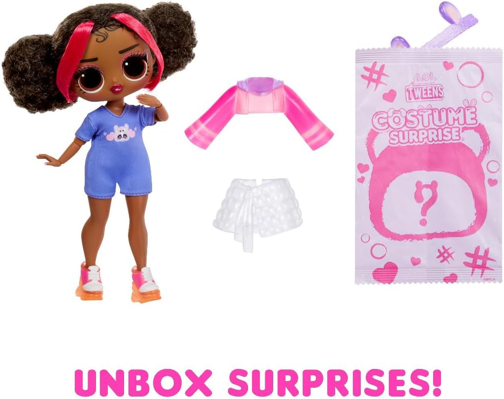 LOL Sorpresa! Costume da preadolescente, cerchi a sorpresa, bambola alla moda carina con costume gonfiabile da panda viola e tante sorprese, tra cui moda e accessori fantastici - Ideale per bambini dai 4 anni in su