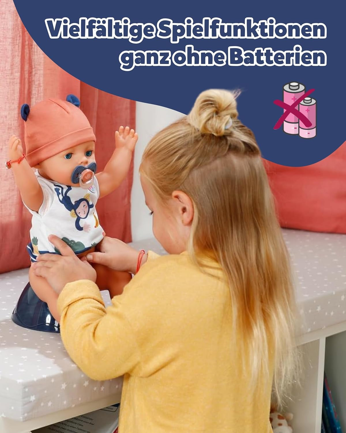 BABY Born Emma in stile giungla - Bambola alta 43 cm - 10 funzioni Inclusi accessori e vestitino in colori unisex - Funziona senza batterie - Adatta a bambini dai 3 anni in su Naty Shop Dolls