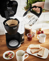 Macchina per caffè espresso con filtro Tefal Includeo, macchina per caffè espresso estremamente facile da usare, adatta per destrimani e mancini, apertura automatica del coperchio, 1,25 L, da 10 a 15 tazze, CM533811