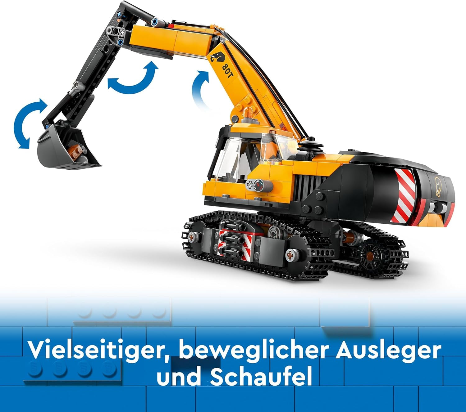 Escavatore cingolato LEGO City, escavatore giocattolo per bambini a partire da 8 anni, giocattolo costruibile con modello di escavatore, camion costruibile con accessori e 3 minifigure 60420 Set di costruzione Besuche den LEGO-Store