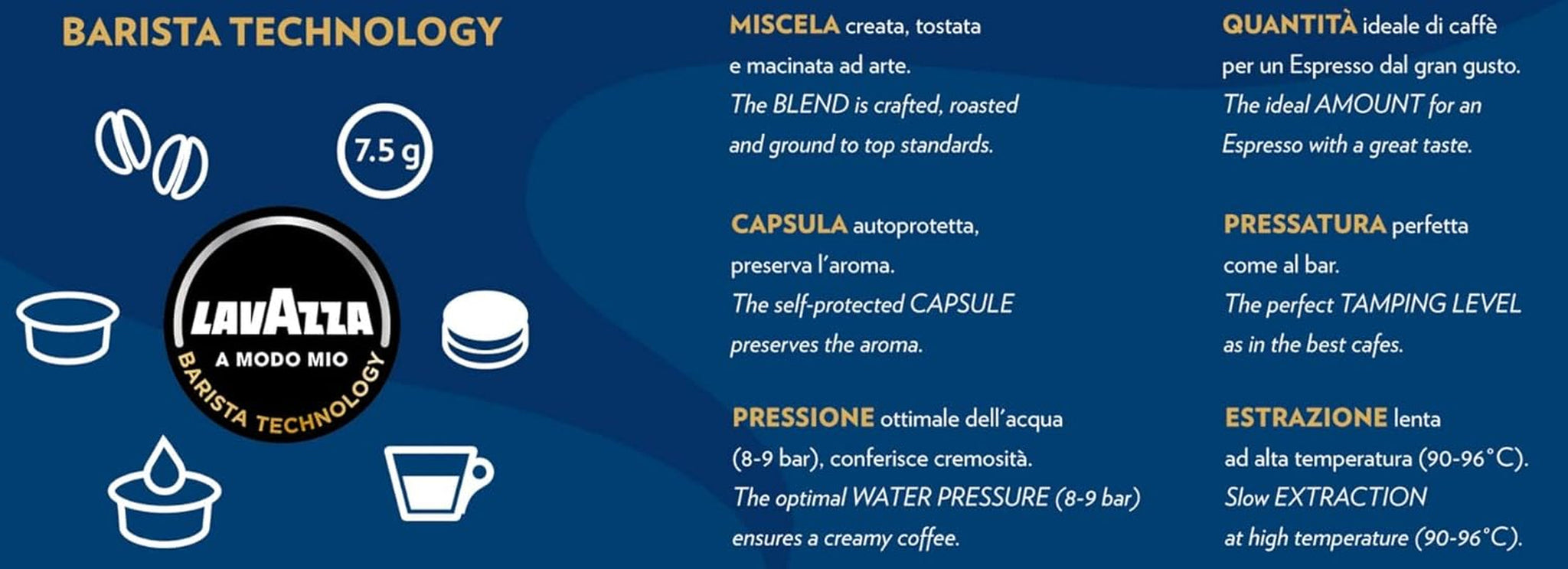 Lavazza, A Modo Mio Soave 256 Kaffeekapseln, für einen leichten und eleganten Espresso mit aromaticschen Noten von Blumen, 100% Arabica, Intensität 5/13, medium Röstung, 16 Packungen mit je 16