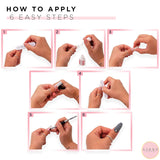 AIRRE 500 Unghie in gel professionali e 3 lime per scatola - (10 misure) Unghie finte French Half Moon, Uso in salone e a casa, Taglio, limatura e modellatura, Gel UV/LED, Smalto per unghie e Nail Art (Naturale)