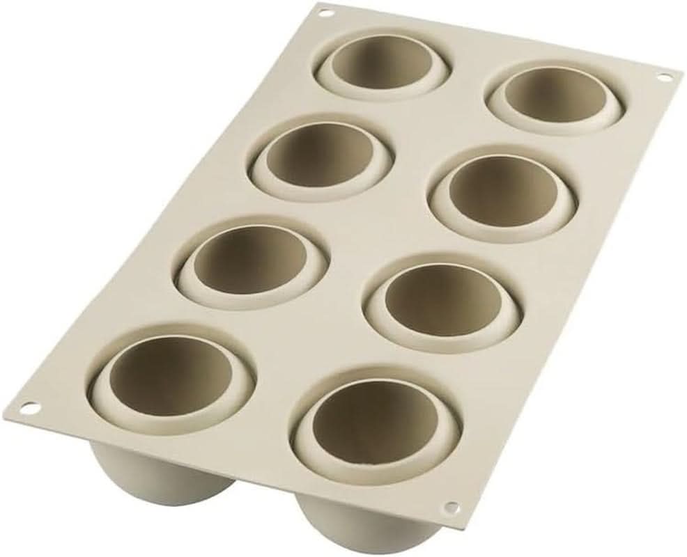 Silikomart, Stampo per Torte Tartufo in silicone, 8 Porte Singole, Ø 62 H 52 mm Cucina Naty Shop