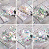 JMEOWIO Glitter per unghie 12 griglie Aurora Nail Art decorazione accessori nail design