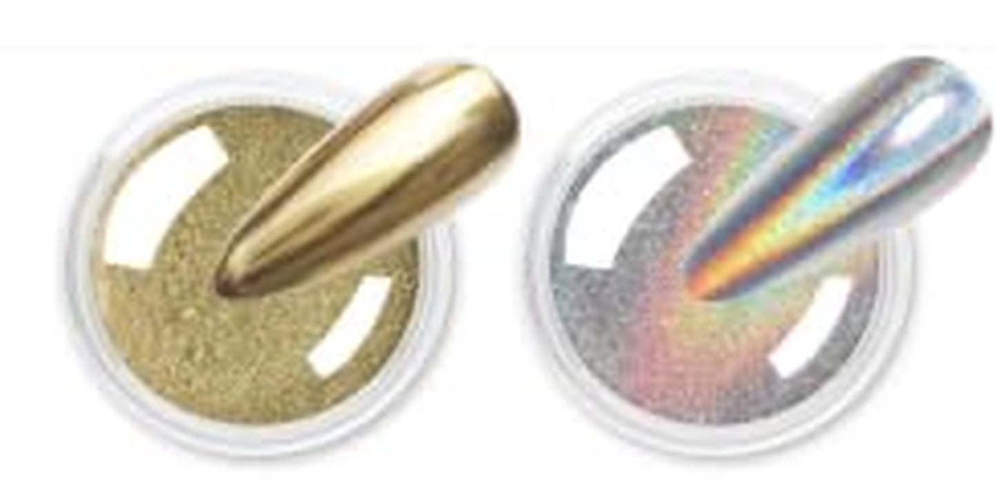 BISHENGYF Polvere per unghie cromata argento – Metal Holo Chromfarbener Nagelpuder, 1G Cromepulver Nägel Glitzer Glänzende Silver Nagelpulver Spiegeleffekt Pigment Nagelkunst, Diy-Design-Dekor Frauen Geschenk