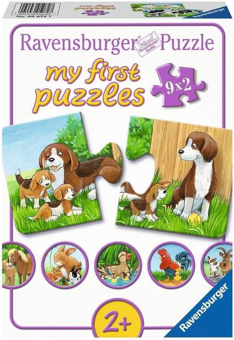 Ravensburger Puzzle per Bambini - 05072 Famiglie di Animali da Fattoria - Il Mio Primo Puzzle 9X2 - Puzzle per Bambini di 2 Anni Puzzle Naty Shop Titolo predefinito