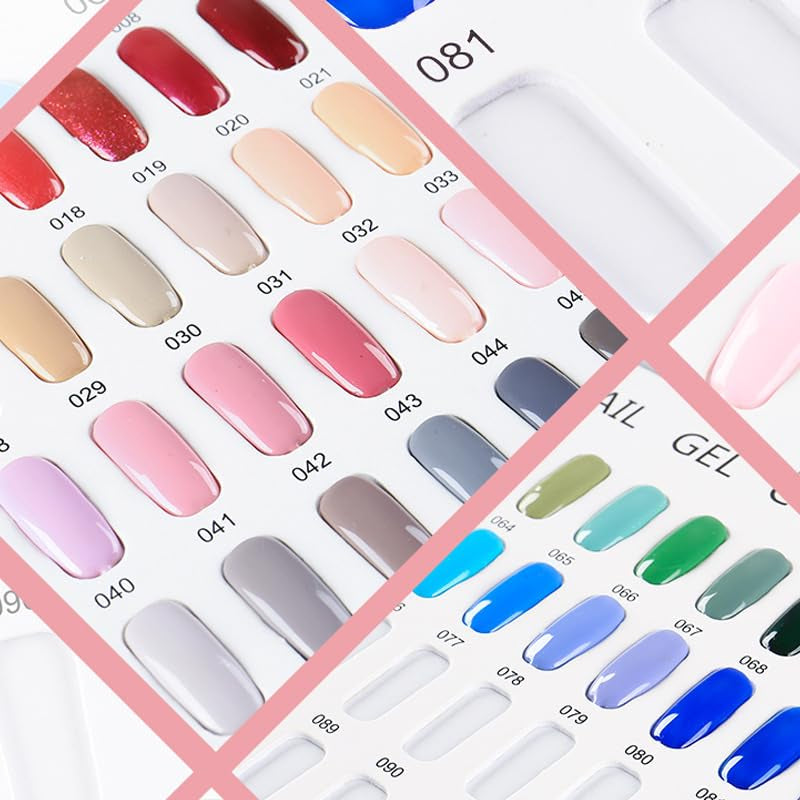 Tavolozza di smalti per unghie a 216 colori, espositore per unghie, piastre per carte colorate per smalto, cartella colori per unghie, accessori per smalto per unghie