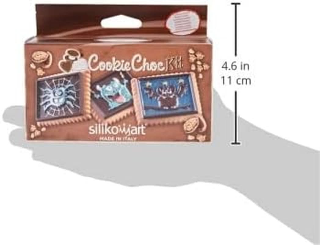 Silikomart 22.172.77.0165 CKC, 12 Mostri di Cioccolato su Biscotti Cucina Naty Shop