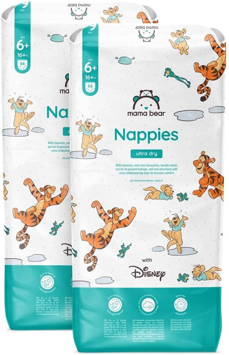 Marchio Amazon: Mama Bear Disney Pannolini Ultra Dry, taglia 3 (4-9 kg) - Scatola mensile, bianco, 172 pezzi (2 confezioni da 86)